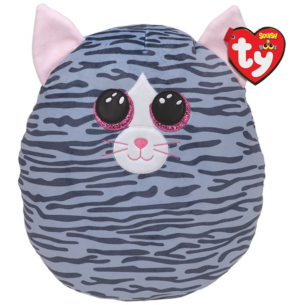 Ty Squishy Beanies Kiki the Gray Cat 14" Squish Plush