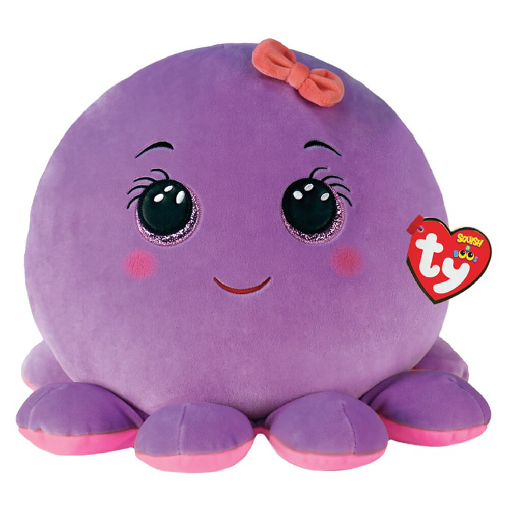 Ty Squishy Beanies Octavia the Purple Octopus 10" Squish Plush