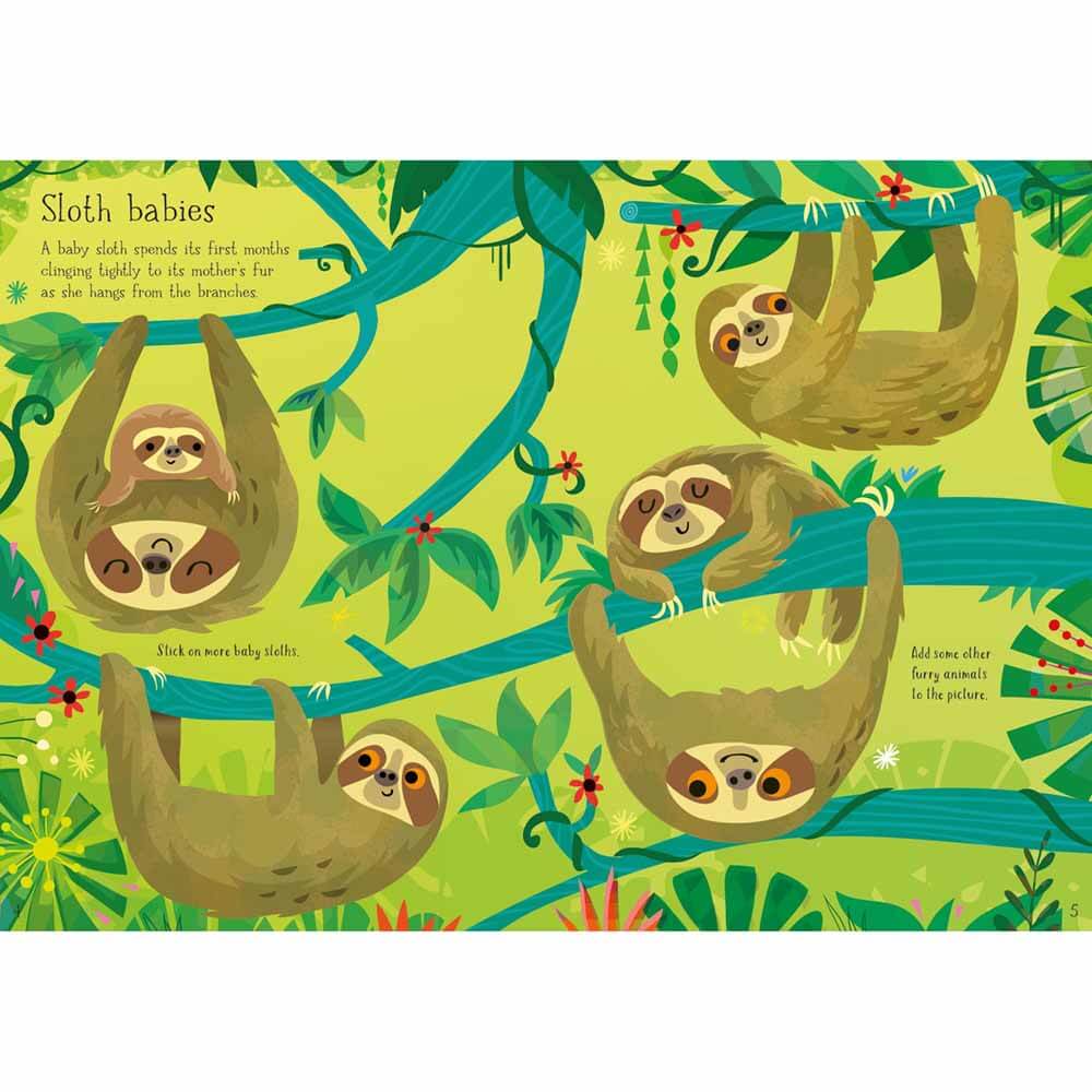 Usborne Little Stickers Sloths & Their Jungle Friends