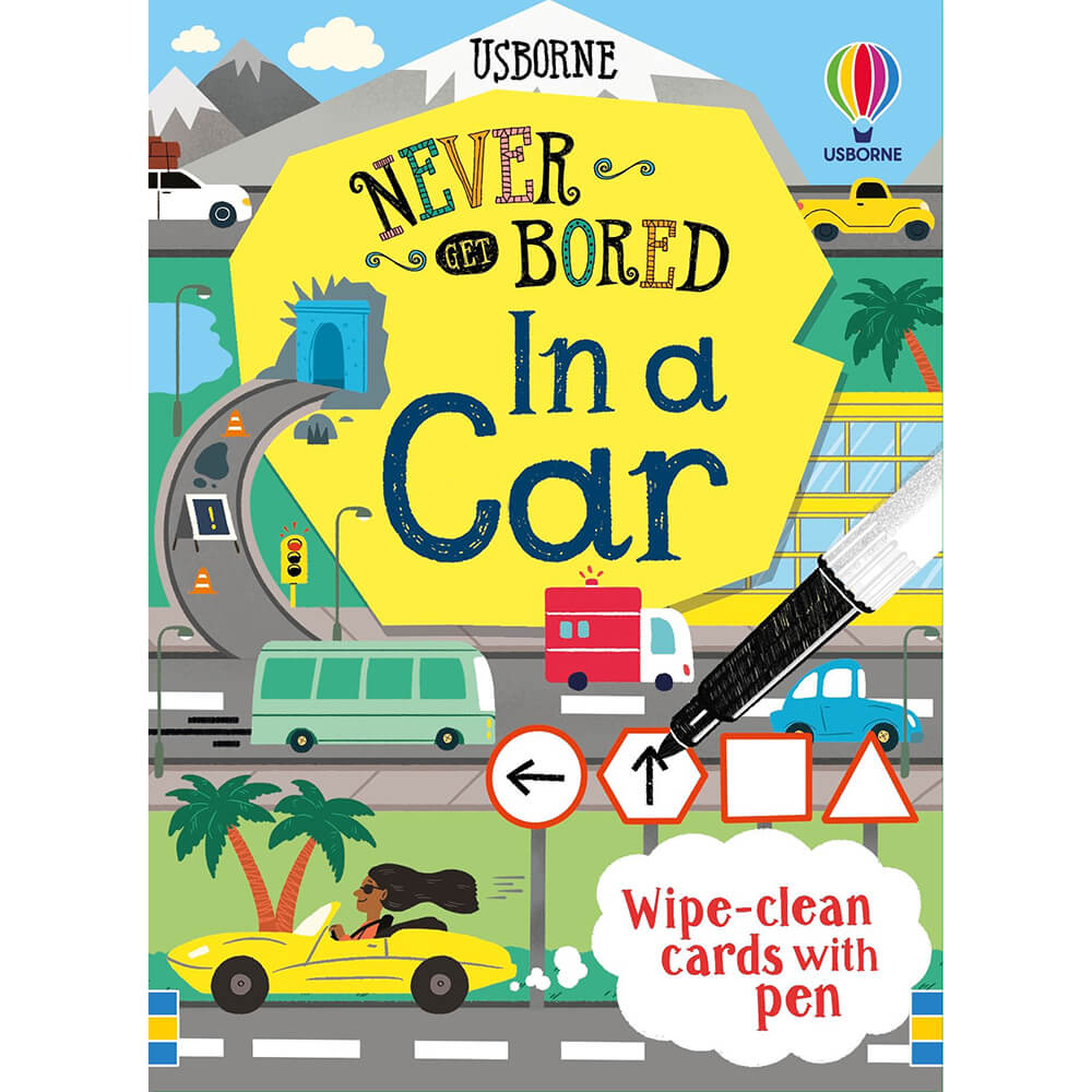 Usborne Never Get Bored, In a Car (Wipe-Clean Activity Cards)