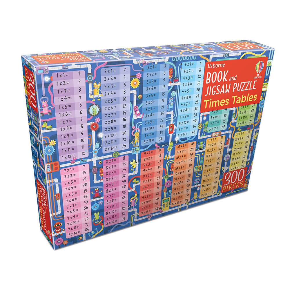 Usborne Times Tables, Book & Jigsaw Puzzle Box Set