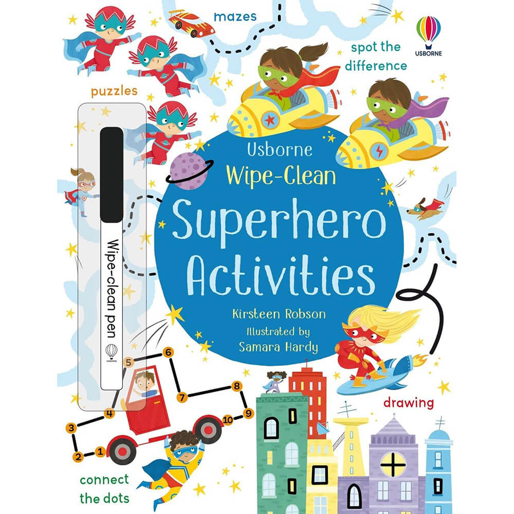 Usborne Wipe-Clean, Superhero Activities Book