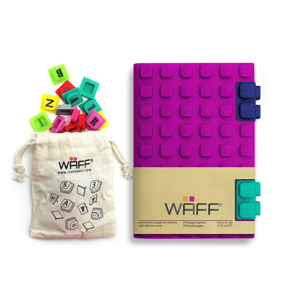 WAFF Medium Glitter Combo Journal (Fuchsia)