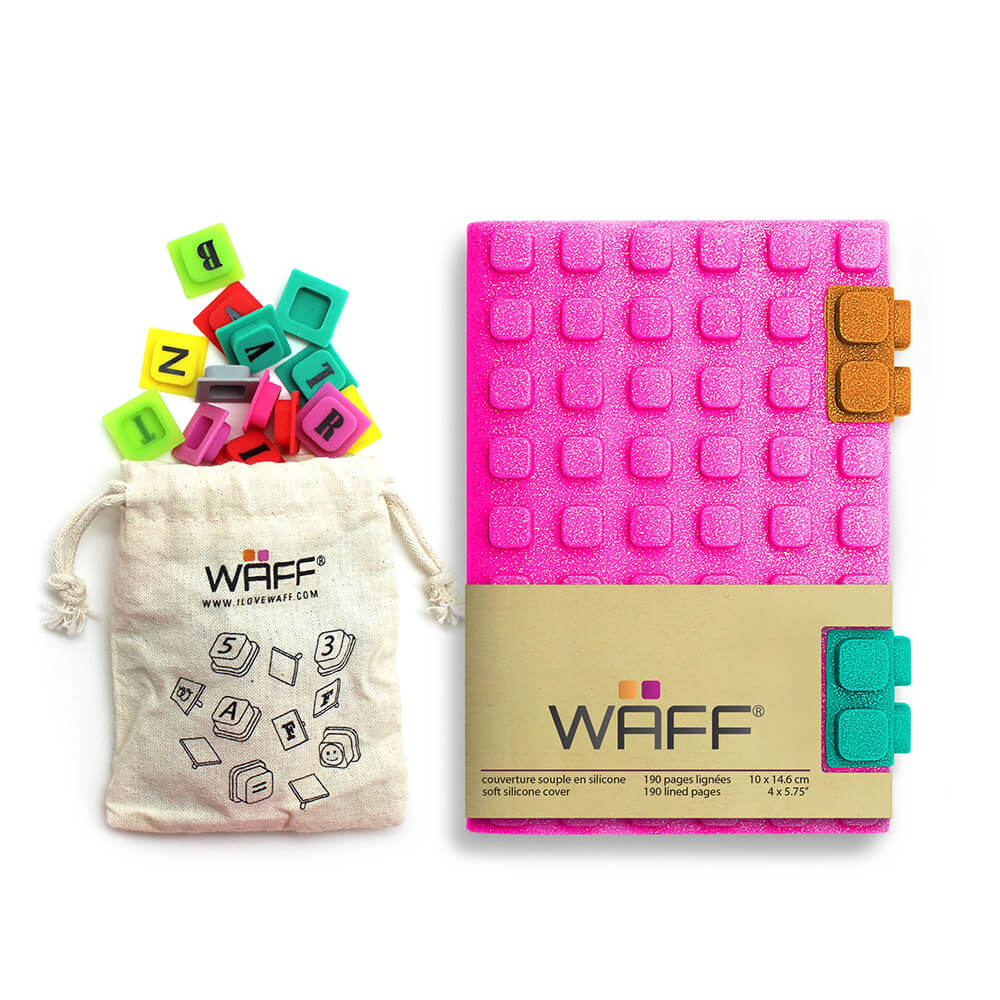 WAFF Medium Glitter Combo Journal (Pink)