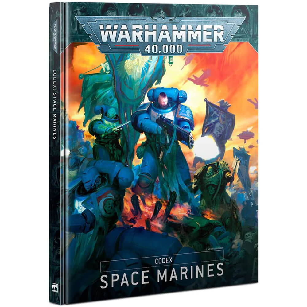 Games Workshop Warhammer 40,000 Codex: Space Marines Hardcover front book image.