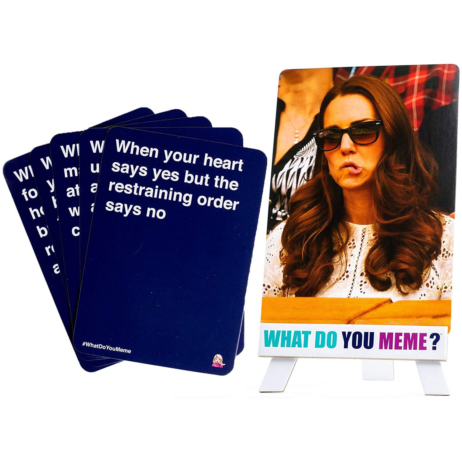What Do You Meme Basic Bitch card shows hilariously distraught woman.