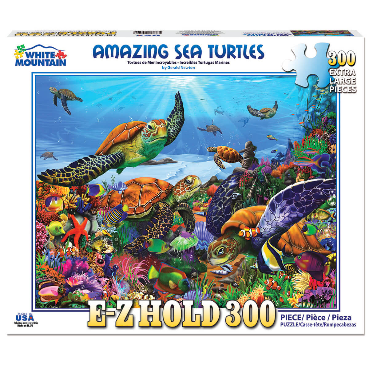 White Mountain Puzzles Amazing Sea Turtles 300 Piece Puzzle