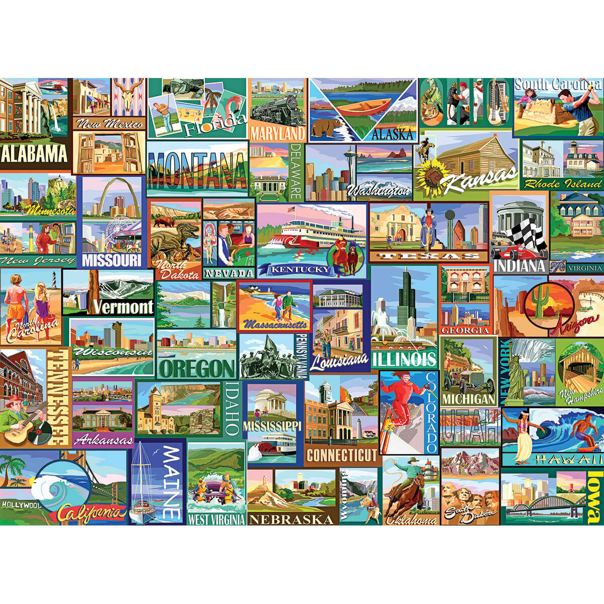 White Mountain Puzzles America 1000 Piece Jigsaw Puzzle