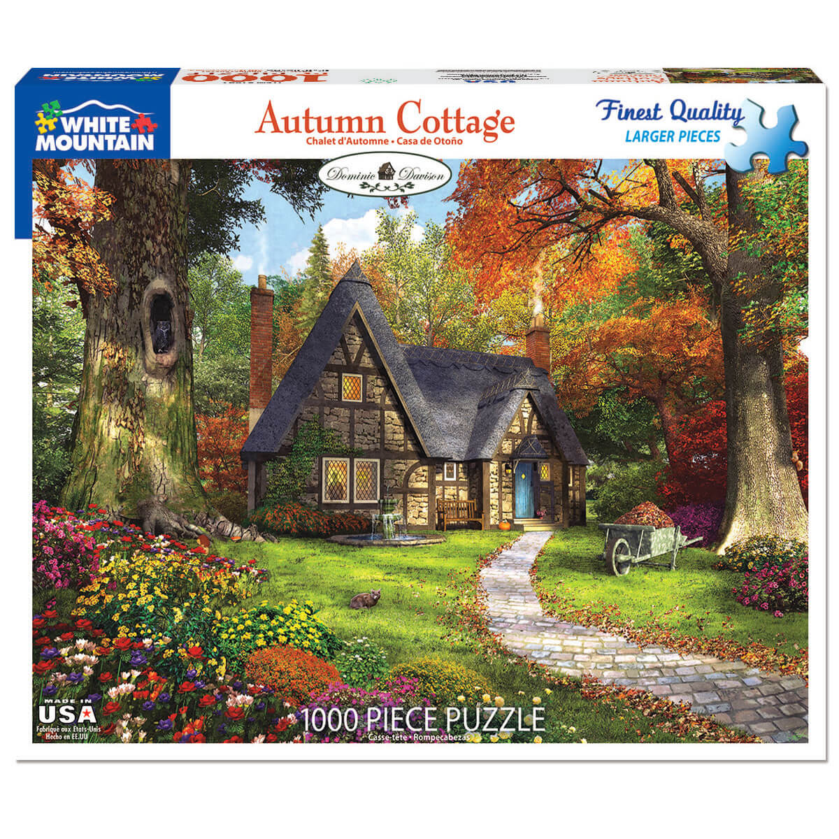 White Mountain Puzzles Autumn Cottage 1000 Piece Jigsaw Puzzle