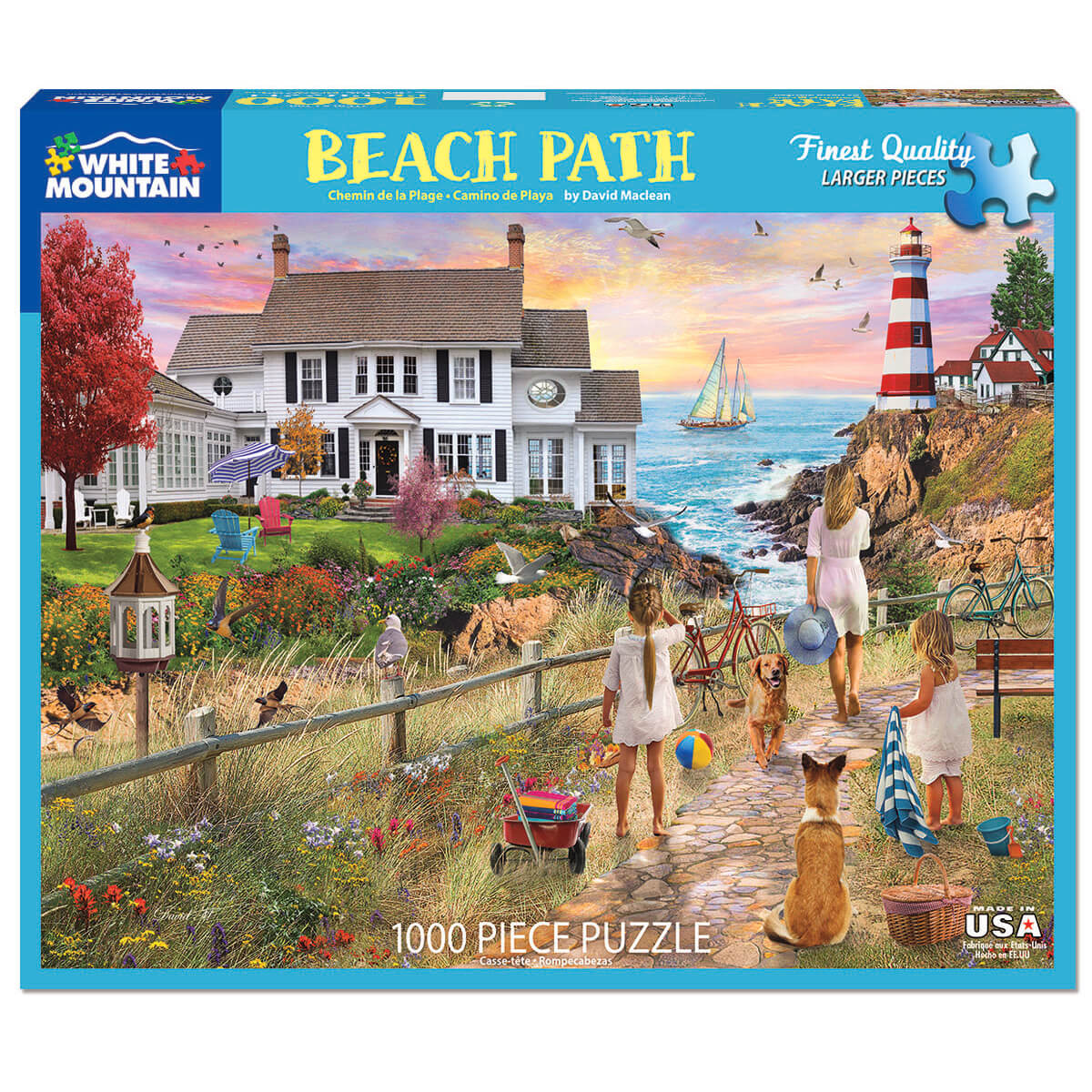 White Mountain Puzzles Beach Path 1000 Piece Jigsaw Puzzle