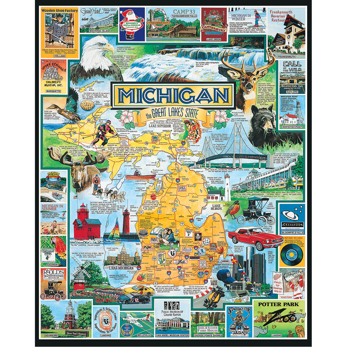 White Mountain Puzzles Best of Michigan 1000 Piece Jigsaw Puzzle