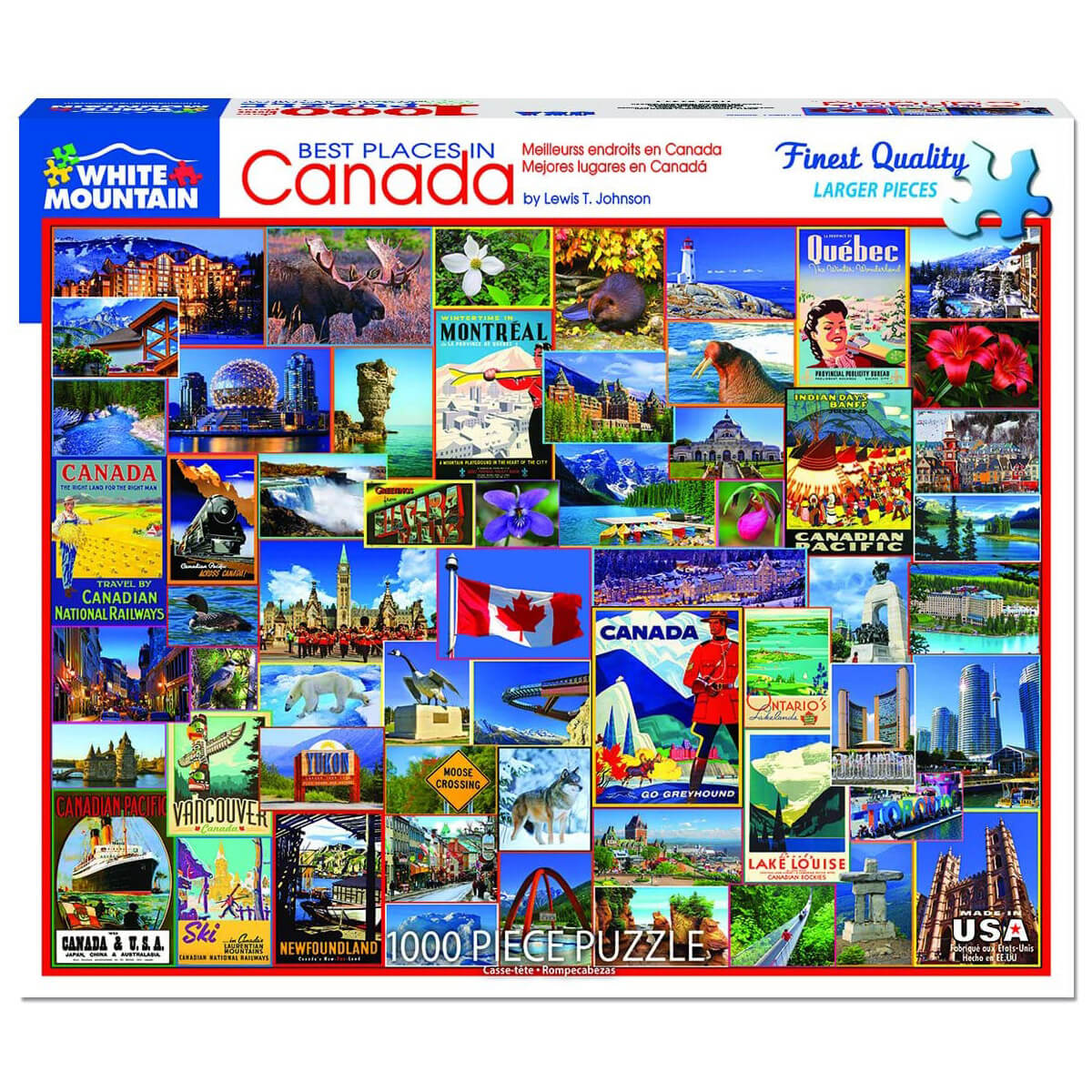 White Mountain Puzzles Best Places in Canada 1000 Piece Jigsaw Puzzle