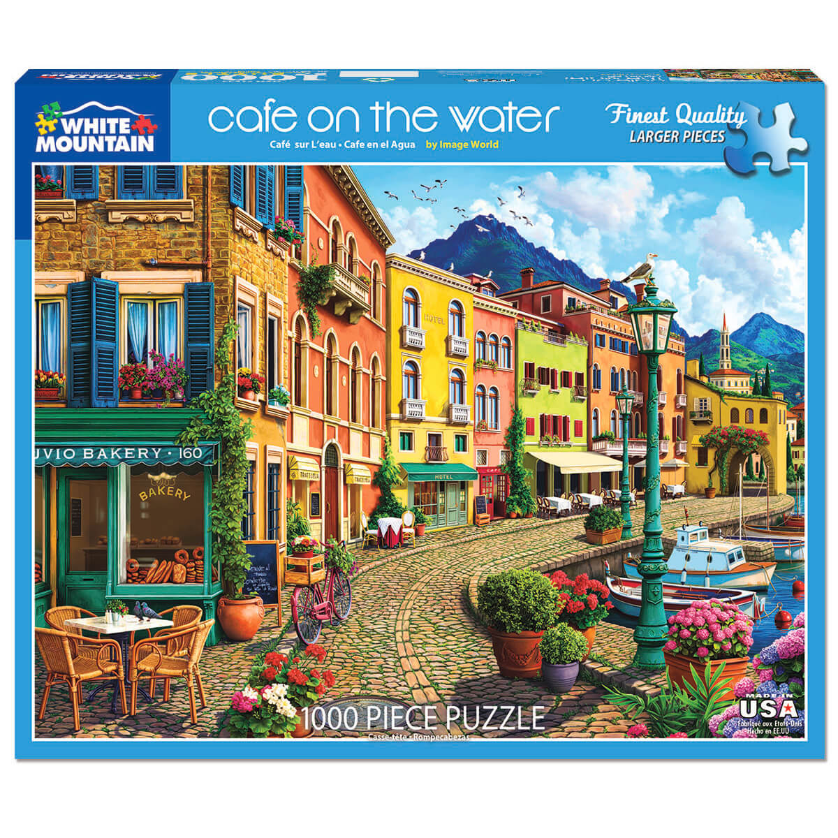 White Mountain Puzzles Cafe on the Water 1000 Piece Jigsaw Puzzle