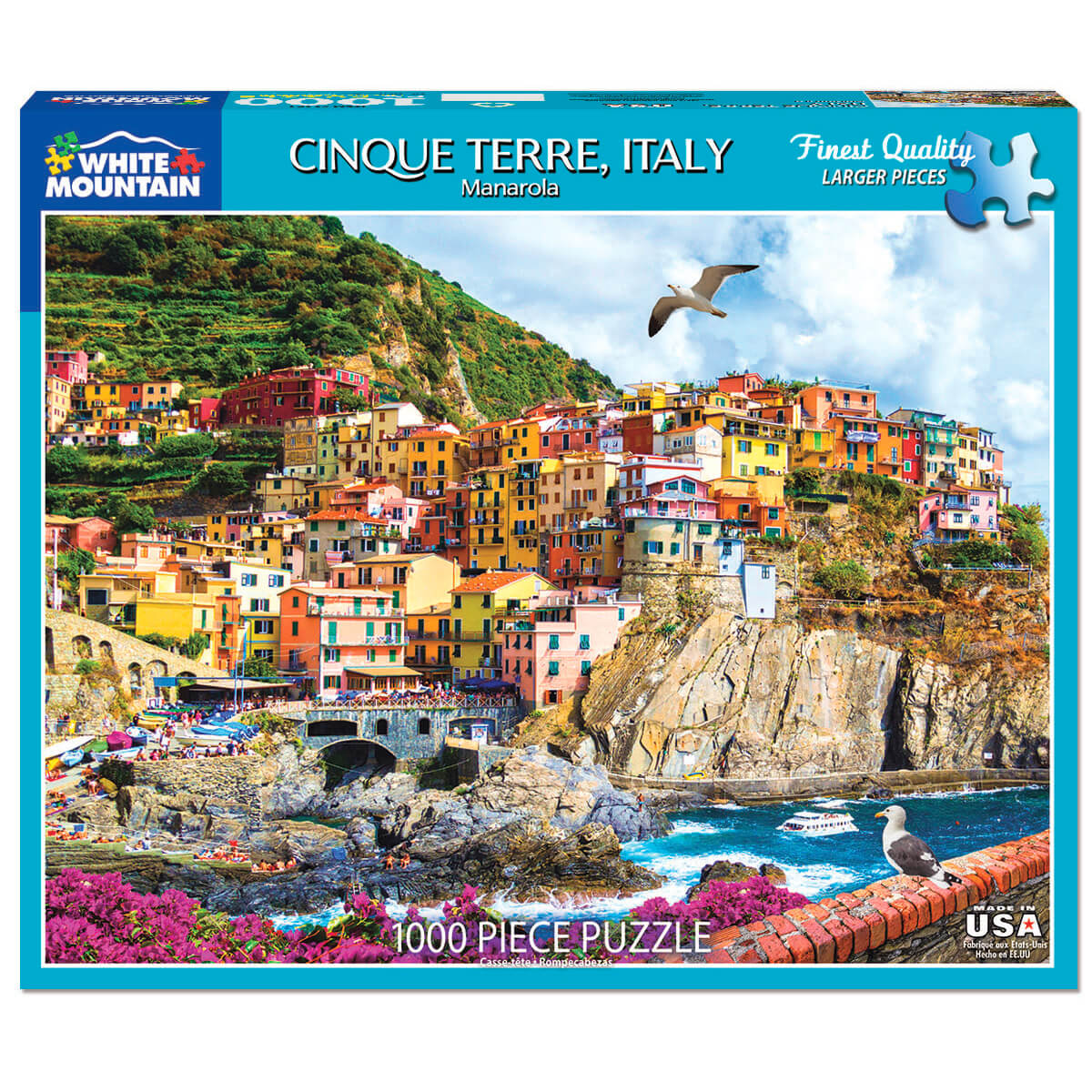 White Mountain Puzzles Cinque Terre Italy 1000 Piece Jigsaw Puzzle