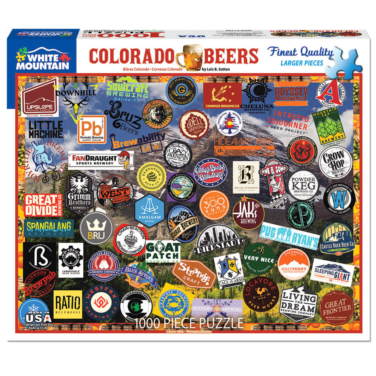 White Mountain Puzzles Colorado Craft Beer 1000 Piece Jigsaw Puzzle