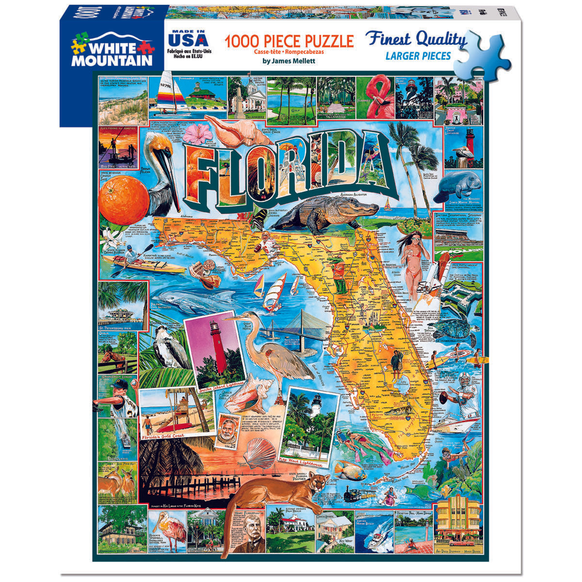 White Mountain Puzzles Florida 1000 Piece Jigsaw Puzzle