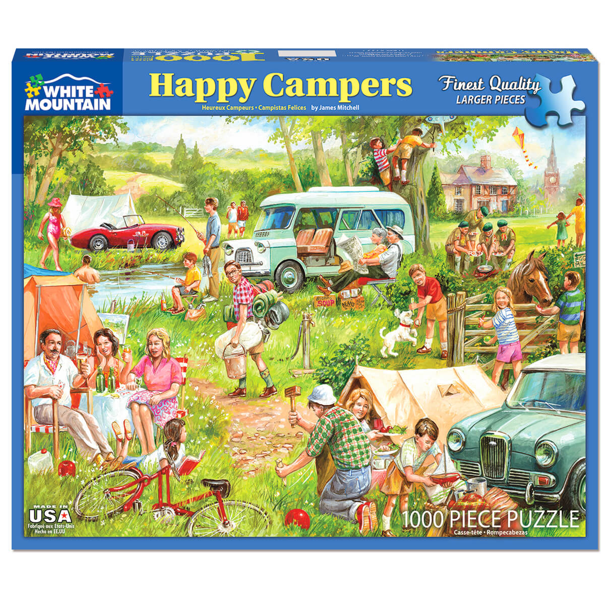 White Mountain Puzzles Happy Camper 1000 Piece Jigsaw Puzzle