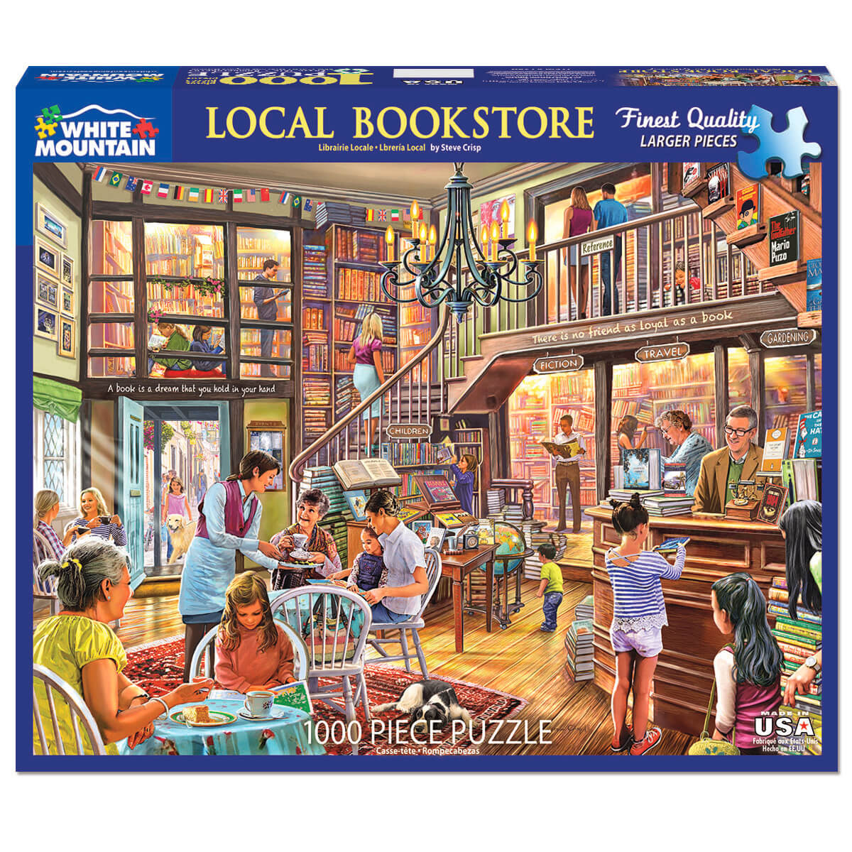 White Mountain Puzzles Local Book Store 1000 Piece Jigsaw Puzzle