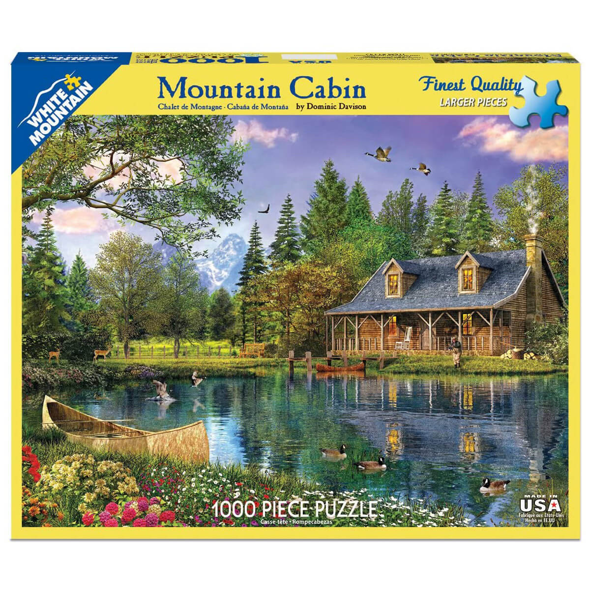White Mountain Puzzles Mountain Cabin 1000 Piece Jigsaw Puzzle