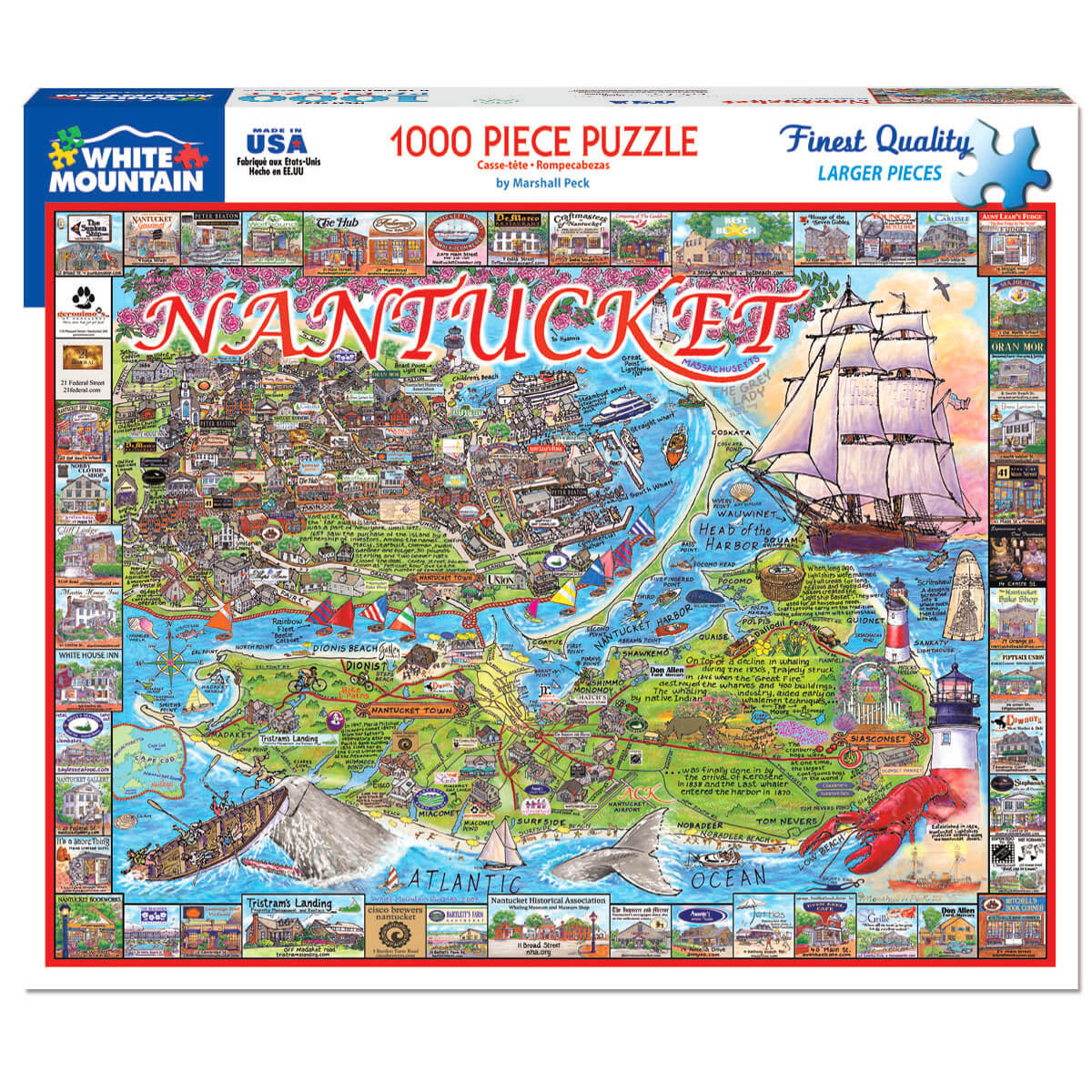 White Mountain Puzzles Nantucket MA 1000 Piece Jigsaw Puzzle