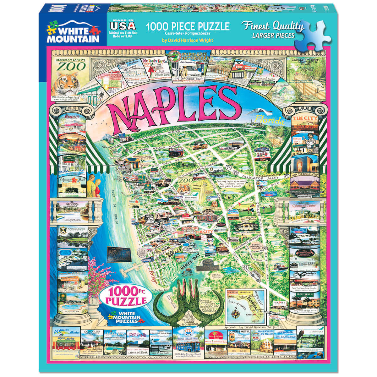 White Mountain Puzzles Naples FL 1000 Piece Jigsaw Puzzle