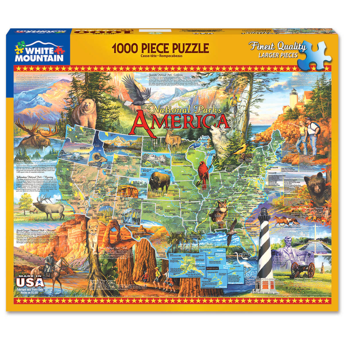 White Mountain Puzzles National Parks 1000 Piece Jigsaw Puzzle