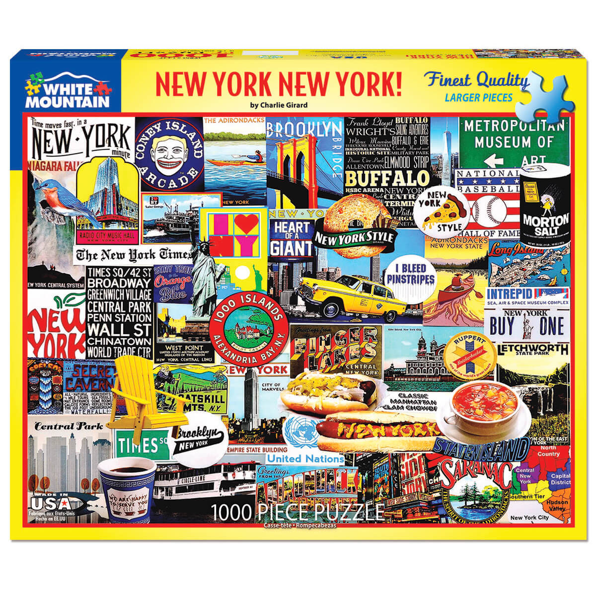 White Mountain Puzzles New York New York 1000 Piece Jigsaw Puzzle