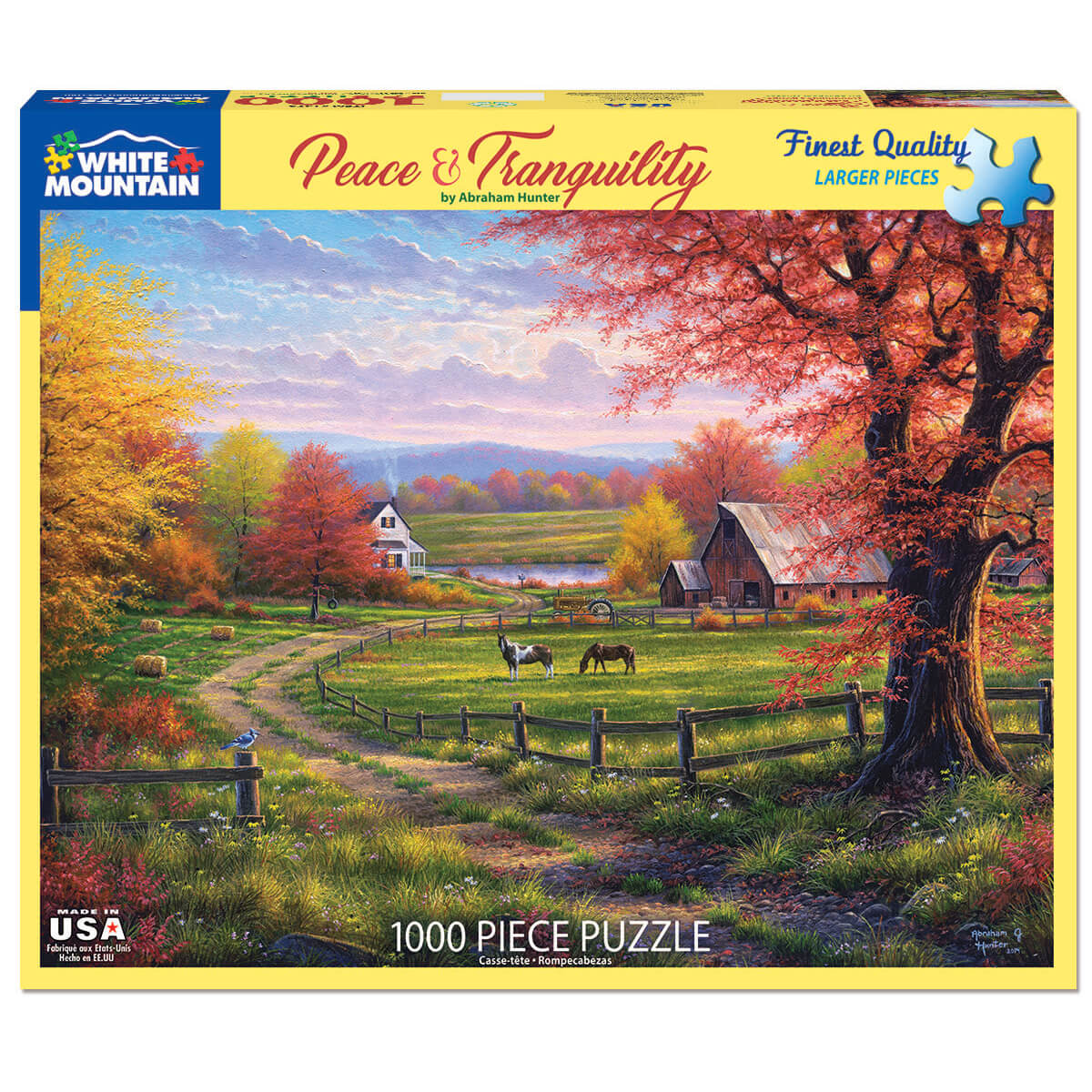 White Mountain Puzzles Peaceful Tranquility 1000 Piece Jigsaw Puzzle