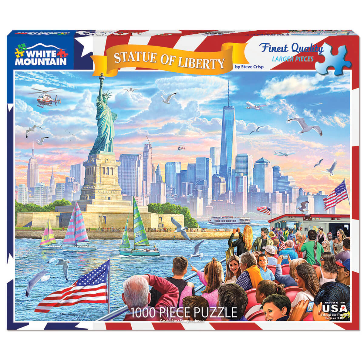 White Mountain Puzzles Statue of Liberty 1000 Piece Jigsaw Puzzle