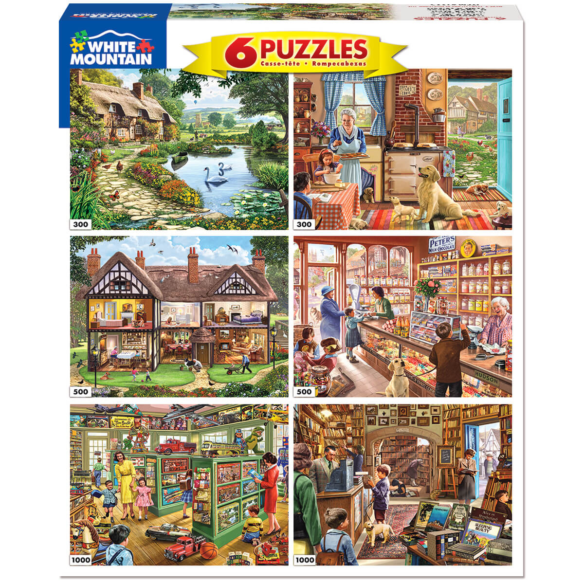 White Mountain Puzzles Steve Crisp 6-in-1 Puzzle Collection Set