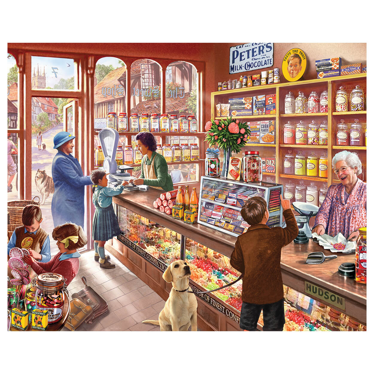 White Mountain Puzzles Old Candy Store 1000 Piece Jigsaw Puzzle