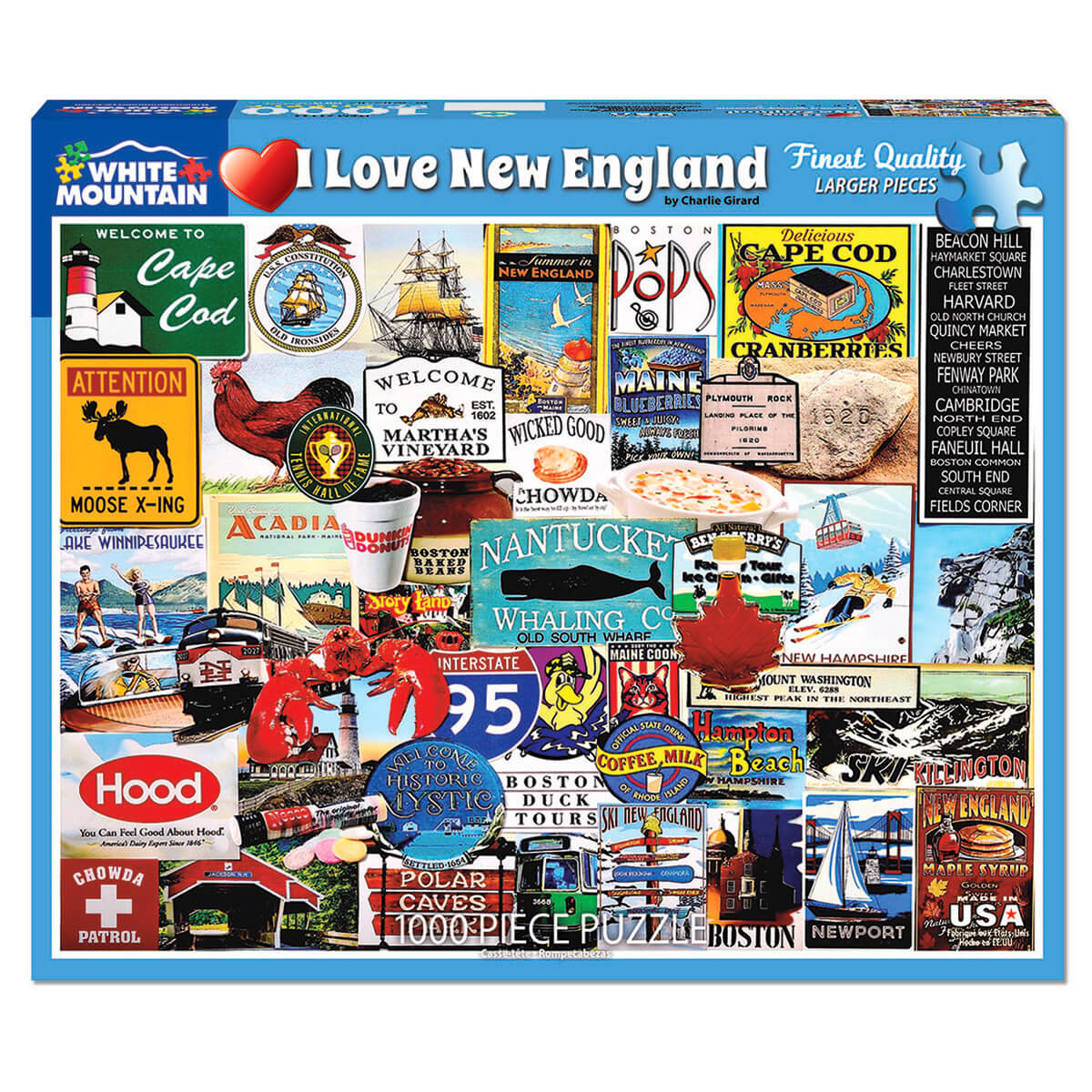 White Mountain Puzzles I Love New England 1000 Piece Jigsaw Puzzle