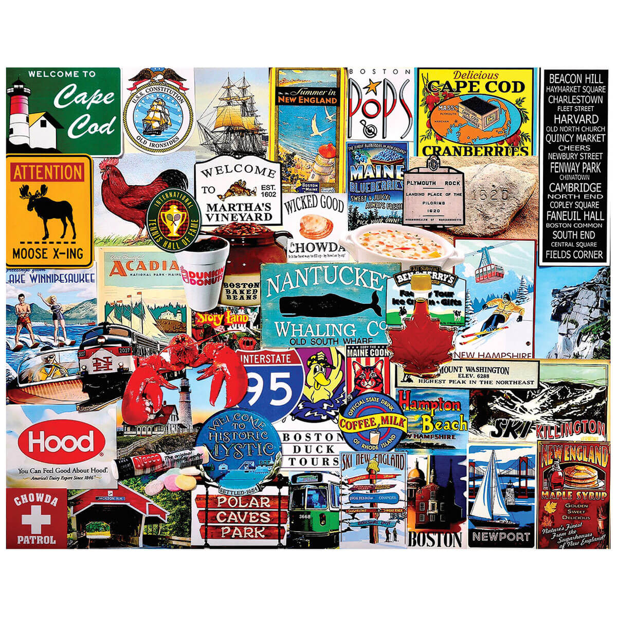White Mountain Puzzles I Love New England 1000 Piece Jigsaw Puzzle