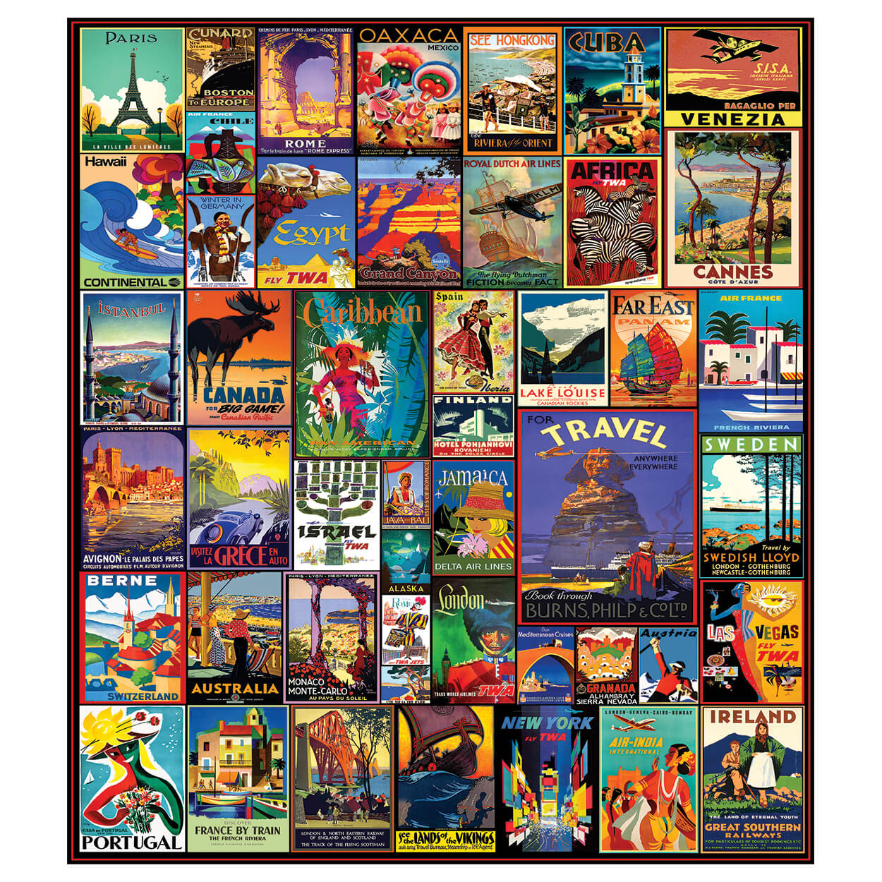 White Mountain Puzzles Travel The World 550 Piece Jigsaw Puzzle