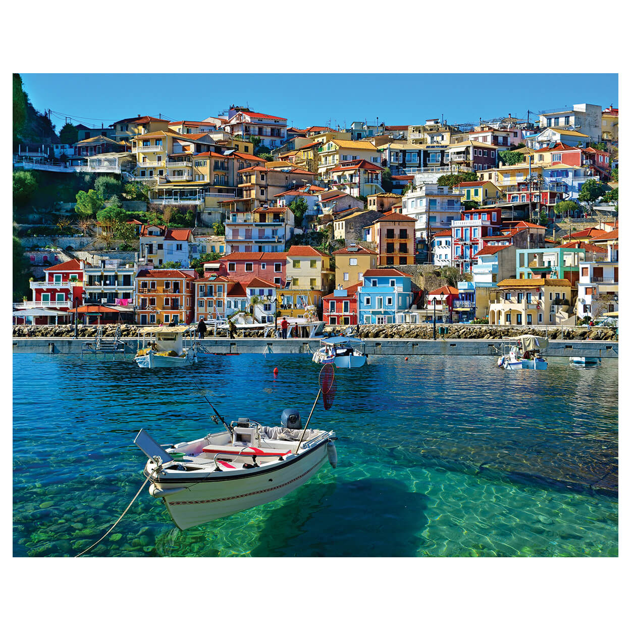 White Mountain Puzzles Parga Greece 1000 Piece Jigsaw Puzzle