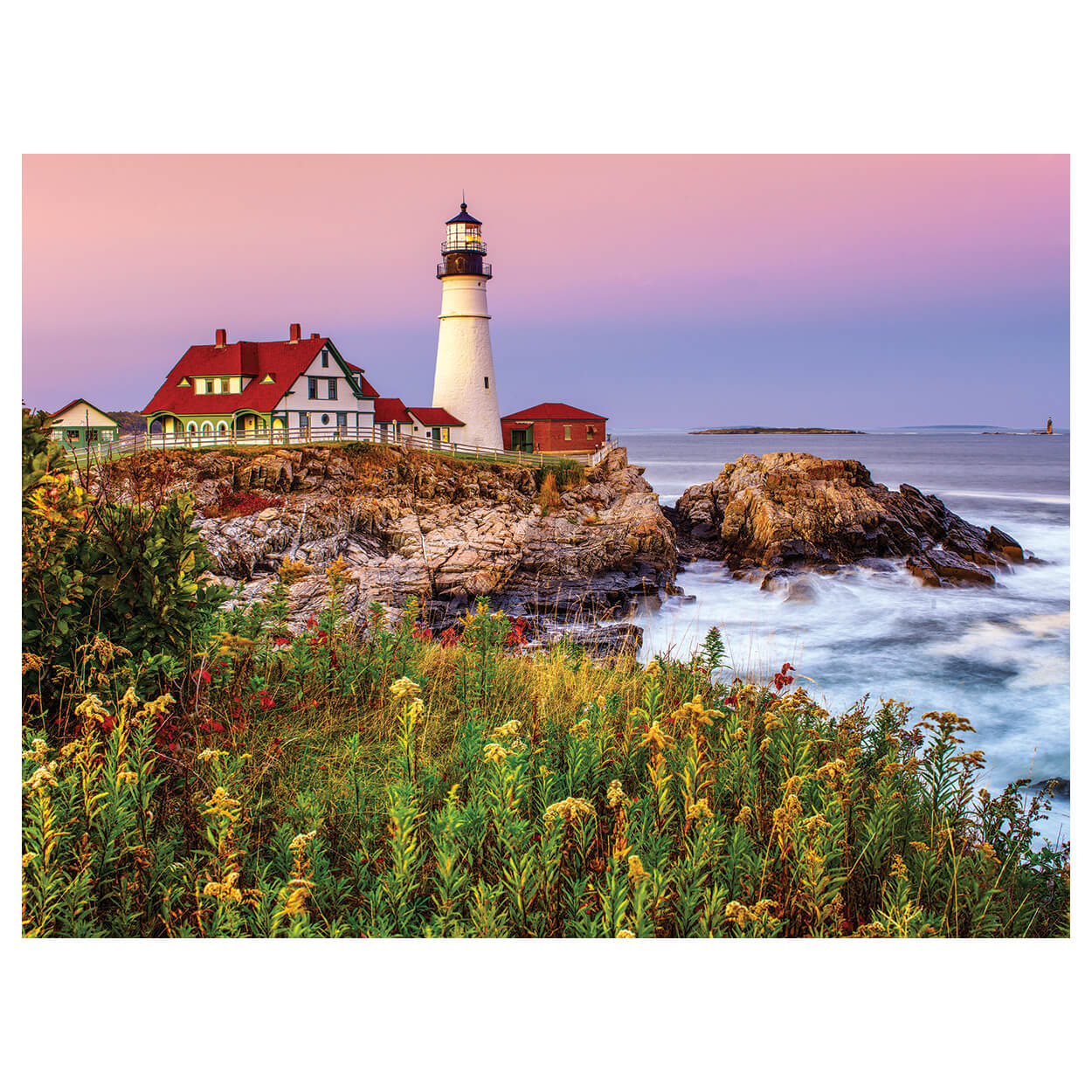White Mountain Puzzles Maine Lighthouse 1000 Piece Jigsaw Puzzle