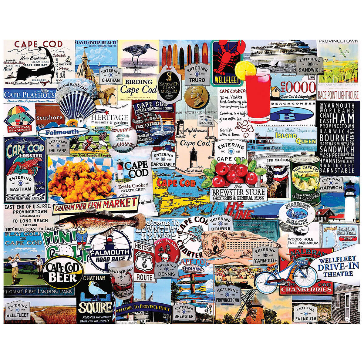 White Mountain Puzzles I Love Cape Cod 1000 Piece Jigsaw Puzzle