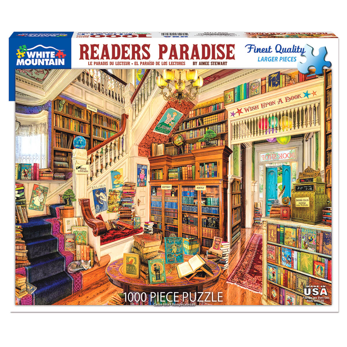 White Mountain Puzzles Readers Paradise 1000 Piece Jigsaw Puzzle