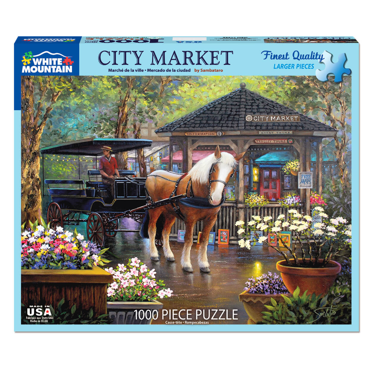White Mountain Puzzles City Market 1000 Piece Jigsaw Puzzle