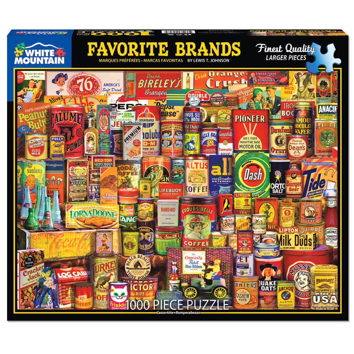 White Mountain Puzzles Favorite Brands 1000 Piece Jigsaw Puzzle