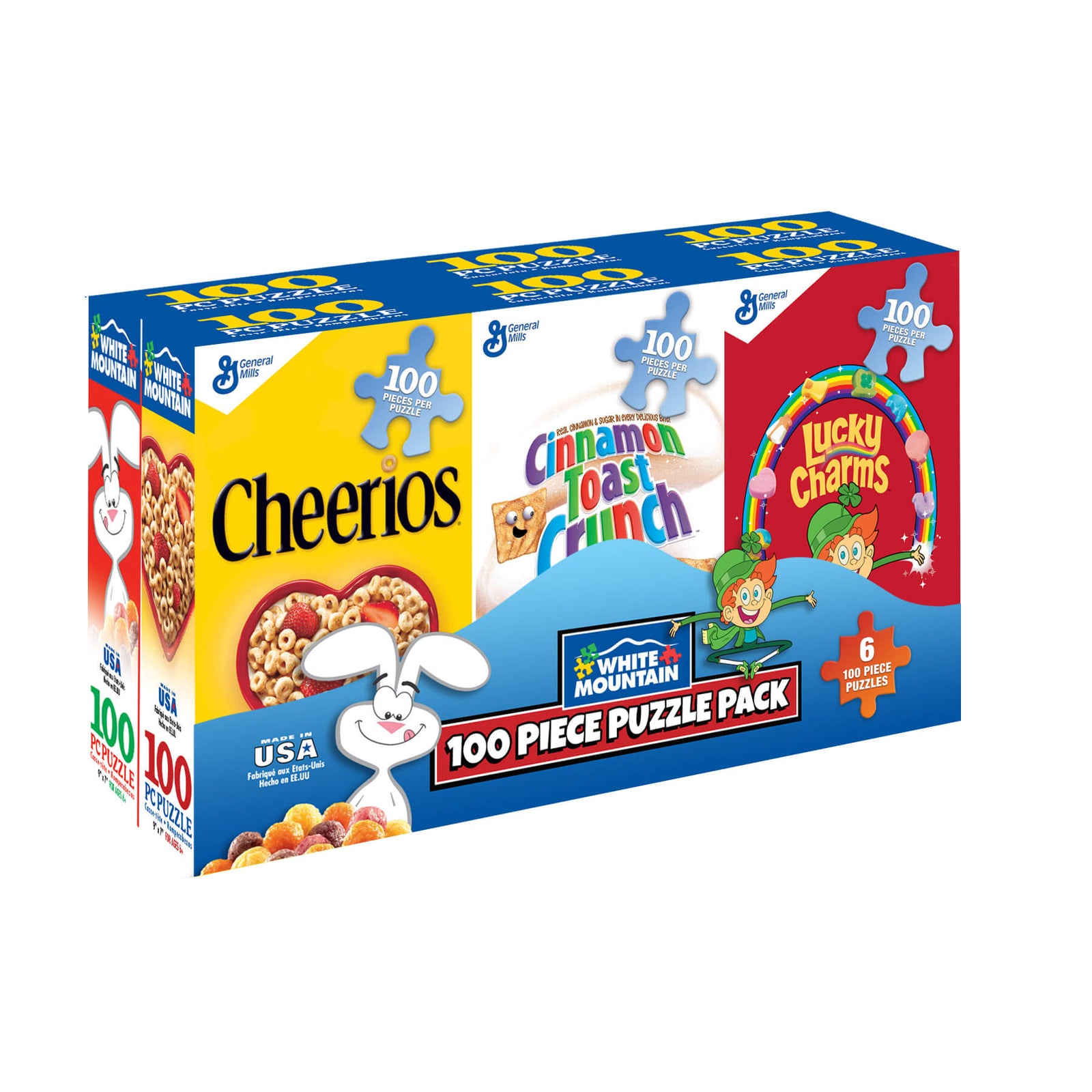 White Mountain Puzzles Mini Cereal Boxes 100 Piece Puzzle 6-Pack