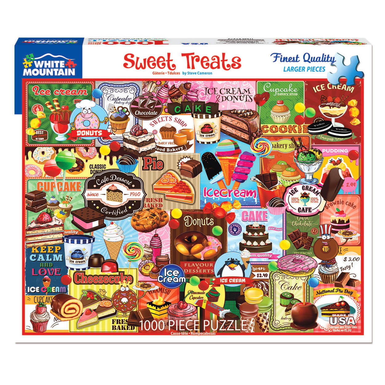 White Mountain Puzzles Sweet Treats 1000 Piece Jigsaw Puzzle