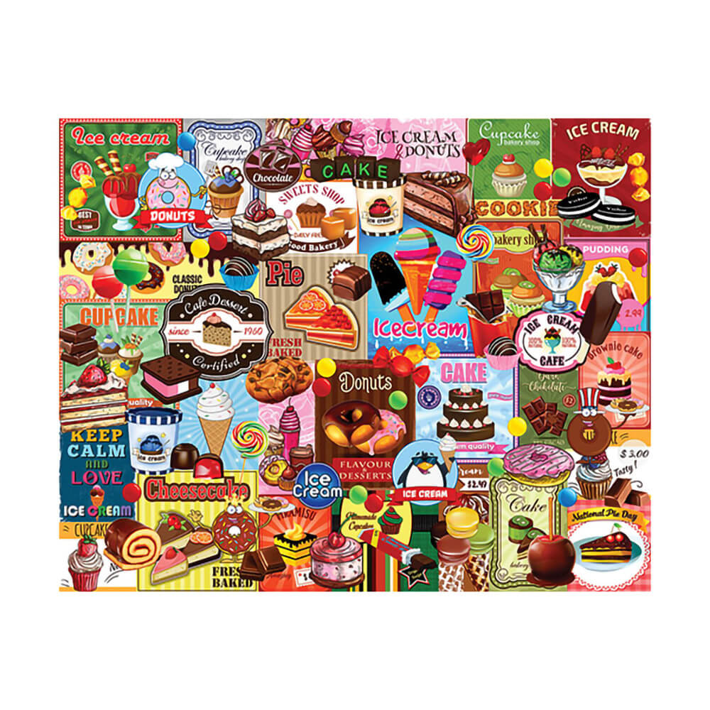White Mountain Puzzles Sweet Treats 1000 Piece Jigsaw Puzzle