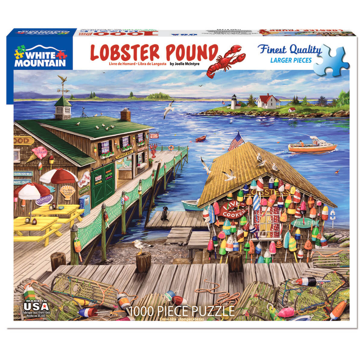 White Mountain Puzzles Lobster Pound 1000 Piece Jigsaw Puzzle