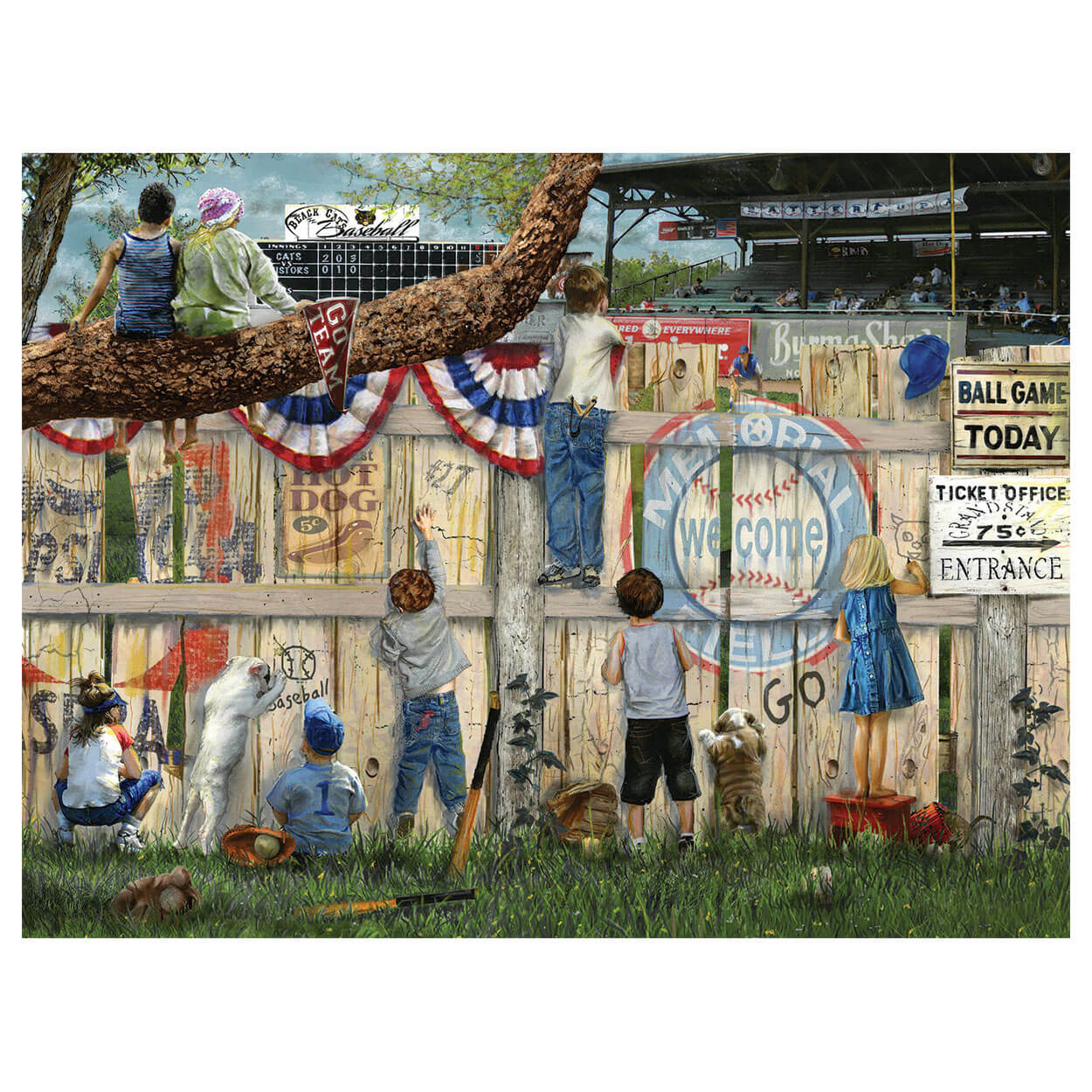 White Mountain Puzzles The Cheap Seats 550 Piece Jigsaw Puzzle