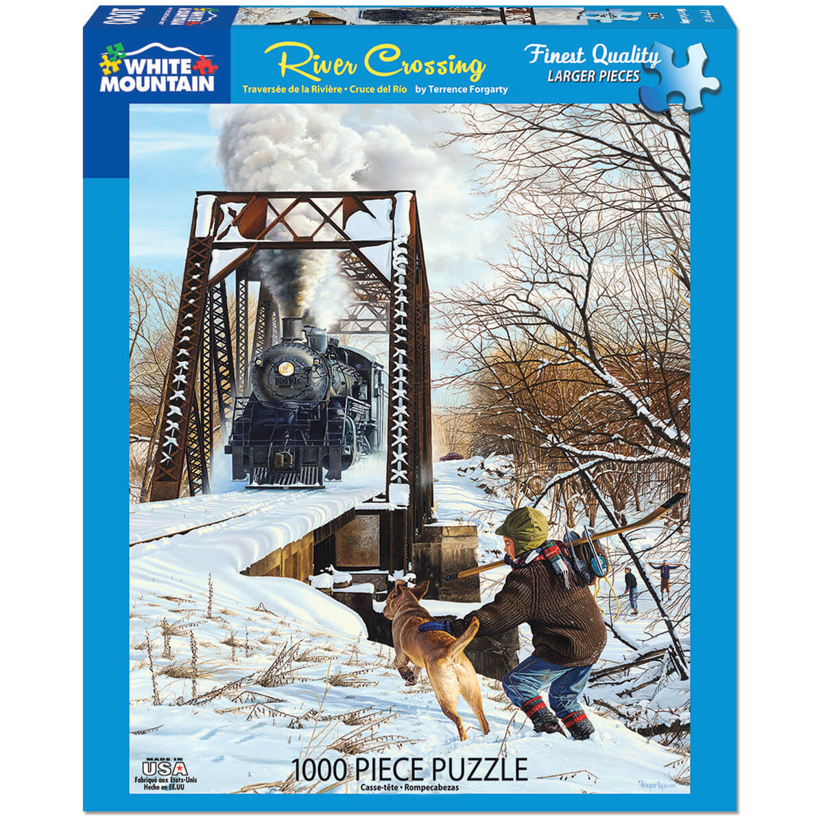 White Mountain Puzzles Crow River Crossing 1000 Piece Jigsaw Puzzle