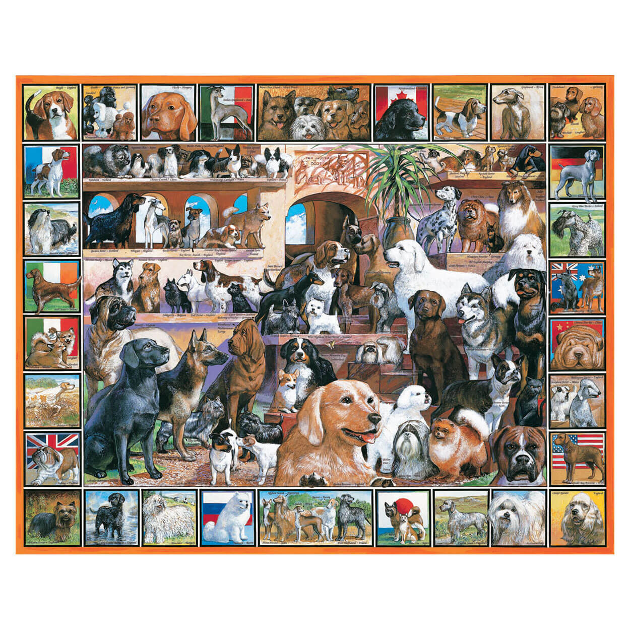 White Mountain Puzzles World of Dogs 1000 Piece Jigsaw Puzzle