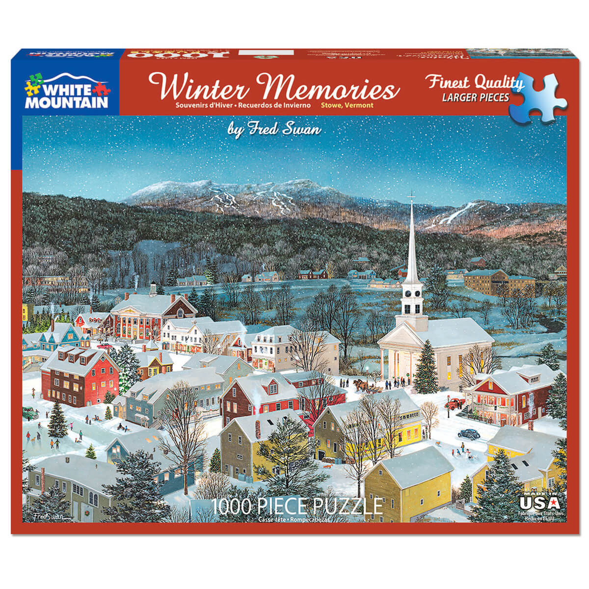 White Mountain Puzzles Winter Memories 1000 Piece Jigsaw Puzzle