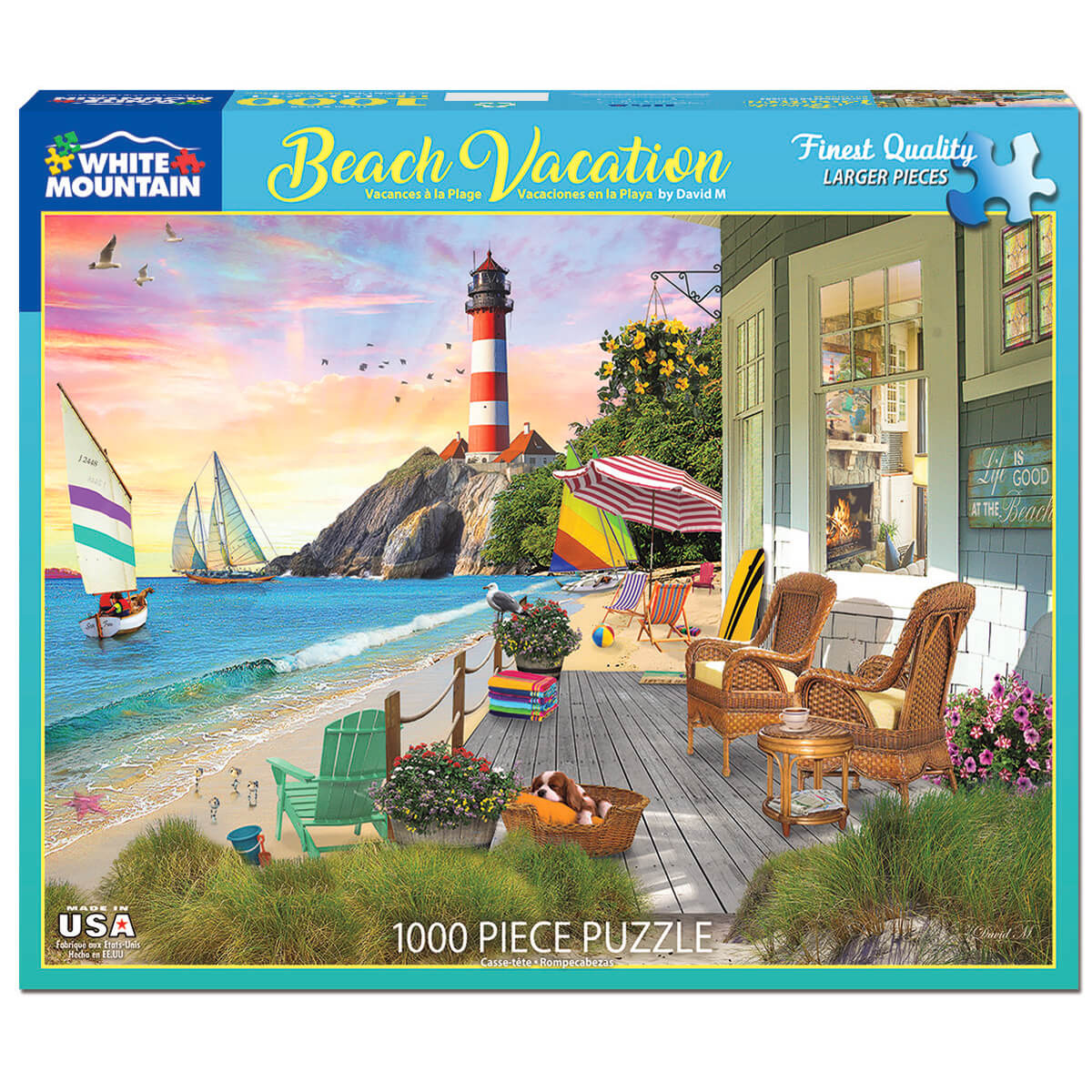 White Mountain Puzzles Beach Vacation 1000 Piece Jigsaw Puzzle
