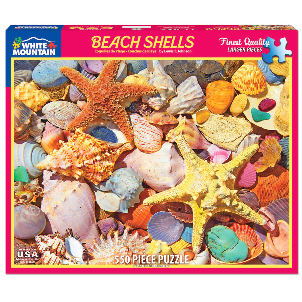 White Mountain Puzzles Beach Shells 550 Piece Jigsaw Puzzle